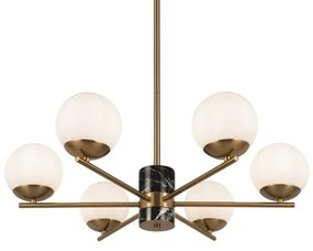 Κρεμαστό Φωτιστικό Οροφής 6xE27 Ορείχαλκος Marble MOD187PL-06BS Maytoni MOD187PL-06BS Ορείχαλκος