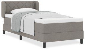 vidaXL Κρεβάτι Box Spring με Στρώμα  σε Ταούπ, 90x200 εκ. Ύφασμα