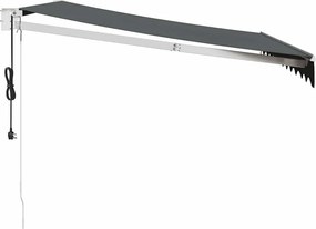 vidaXL Τέντα Πτυσσόμενη Αυτόματη Ανθρακί 3 x 2,5 μ.