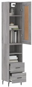 vidaXL Μπουφές Sonoma Γκρι 34,5 x 34 x 180 εκ. από Επεξεργασμένο Ξύλο