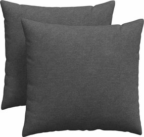 vidaXL Μαξιλάρι Καναπέ 2 pcs Σκούρο Γκρι 45 x 45 cm