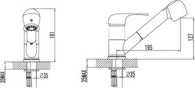 Μπαταρία κουζίνας 8808 χρωμίου
