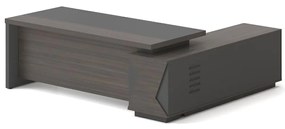 VIP Γραφείο Αριστερή Γωνία, Απόχρωση Grey Walnut 180x90x75/180x50x62 cm