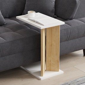 Βοηθητικό Τραπεζάκι Sapphire Δρυς / Λευκό FLUDOPO 25x50x48.6