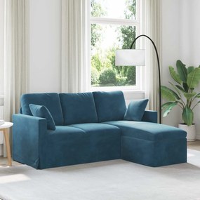 vidaXL Καναπές Μπλε 178 x 134 x 80 εκ Βελούδο