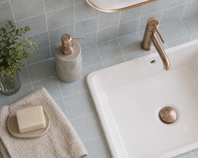 Δοχείο Κρεμοσάπουνου Stoneware 300ml 9x7.3x17.5cm Cool Grey 5U MRShome