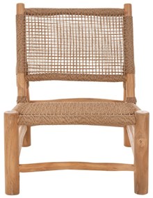 ΚΑΡΕΚΛΑ LONDER  ΞΥΛΟ TEAK ΣΕ ΦΥΣΙΚΟ ΚΑΙ ΣΥΝΘΕΤΙΚΟ RATTAN 63x77x77Υεκ.