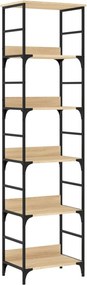 vidaXL Βιβλιοθήκη Sonoma Δρυς 50x33x188,5 εκ. από Τεχνητό Ξύλο