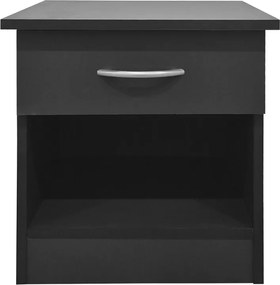 Κομοδίνο Bedy pakoworld ανθρακί 40x34x42εκ