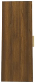 vidaXL Κρεμαστό Ντουλάπι Τοίχου Καφέ Δρυς 69,5x34x90 εκ Επεξ. Ξύλο