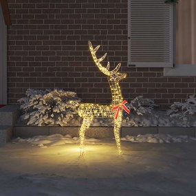 vidaXL 3D Ελάφι 140 LED Θερμό λευκό 128 εκ PET