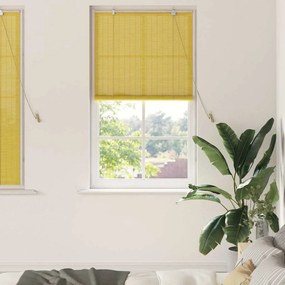 vidaXL Ρολά και Σκίες Παραθύρων Κίτρινο 80 x 160 cm Μπαμπού