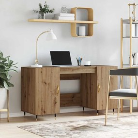 vidaXL Γραφείο artisan δρυς 140 x 50 x 75 εκ. Επεξεργασμένο ξύλο