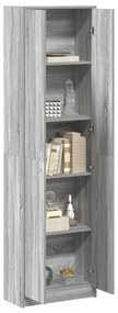 vidaXL Ντουλάπα  Γκρι Σονόμα 55x25x189 εκ. από Μοριοσανίδα