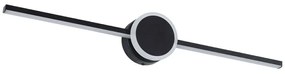 Φωτιστικό Τοίχου-Απλίκα Opal 60454 60x6x10cm Led 1600lm 14W 4500K Black GloboStar Aluminium