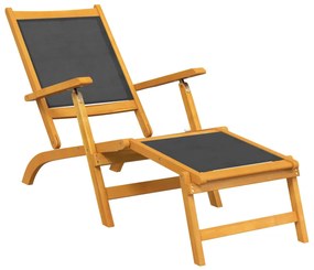 vidaXL Ξαπλώστρες Εξ. Χώρου 2 τεμ. Μασίφ Ξύλο Ακακίας &amp; Textilene