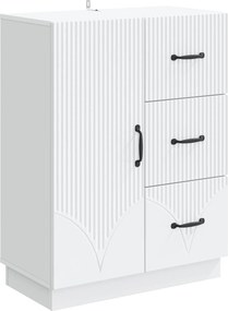 vidaXL Πλαϊνό γραφείο Λευκό 66 x 34,5 x 87 εκ. Επεξεργασμένο Ξύλο