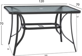 ΣΕΤ ΤΡΑΠΕΖΑΡΙΑΣ MORNER HM21195 ΤΡΑΠΕΖΙ ΜΕ 4 ΠΟΛΥΘΡΟΝΕΣ--ΓΚΡΙ