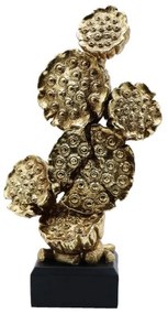 Διακοσμητικό Αντικείμενο Επιτραπέζιο Oniopora 020784 17x10x31cm Gold-Black Πολυρεσίνη