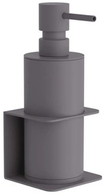 Δοχείο Κρεμοσάπουνου Επιτοίχιο 81-163 7,5x7x19cm Matte Concrete Grey Pam&amp;Co Brass