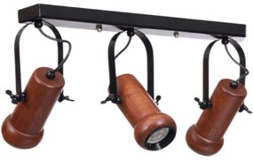 Φωτιστικό Οροφής - Σποτ 534LUN5900 55x15x26cm 3xGU10 10W Black-Walnut Opviq