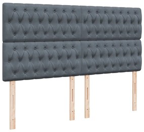 ΚΡΕΒΑΤΙ BOXSPRING ΜΕ ΣΤΡΩΜΑ ΣΚΟΥΡΟ ΓΚΡΙ 200X200 ΕΚ. ΒΕΛΟΥΔΙΝΟ 3294737