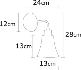 Wall Lamp Foca - N-131 Gold