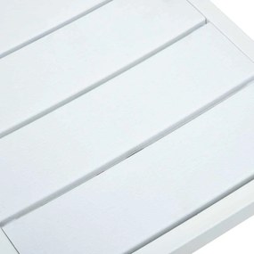 vidaXL Καρέκλες Κήπου 4 τεμ. Λευκές με Όψη Ξύλου από HDPE