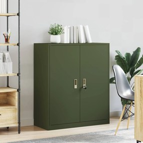 vidaXL Ντουλάπι αποθήκευσης Ελιά Πράσινη 90 x 40 x 105 cm Ατσάλι