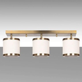 Φωτιστικό Οροφής - Πλαφονιέρα Way 942FLG1368 66x15x21cm 3xE27 40W Gold-Cream Opviq