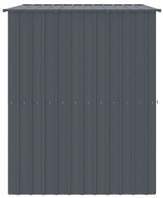 vidaXL Σπιτάκι Σκύλου με Οροφή Ανθρακί 214x153x181 εκ. Γαλβαν. Χάλυβας