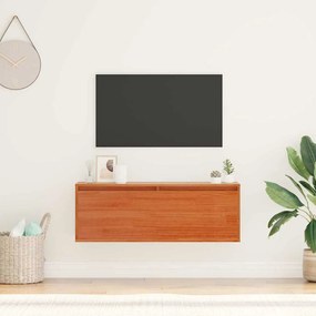 vidaXL Ντουλάπα Τοίχου Καφέ κεριού 100 x 30 x 35 εκ Μασίφ ξύλο πεύκου