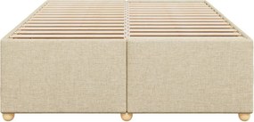 vidaXL Σκελετός Κρεβατιού Χωρίς Στρώμα Κρεμ 140x200 εκ.Υφασμάτινο