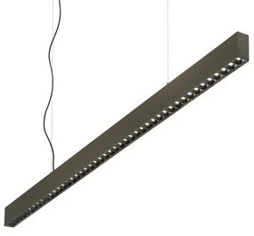 Γραμμικό Φωτιστικό Κρεμαστό LED 30W Μαύρο 3000Κ Office 271187 Ideal Lux 271187