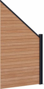 vidaXL Σετ Φράχτη 95 x 180 εκ. WPC και Αλουμίνιο Καφέ