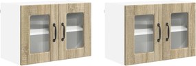 vidaXL Ραφιέρα τοίχου PORTO 2 pcs Δρύς Sonoma Επεξεργασμένο Ξύλο