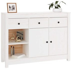 vidaXL Συρταριέρα Λευκή 100x35x74 εκ. από Μασίφ Ξύλο Πεύκου