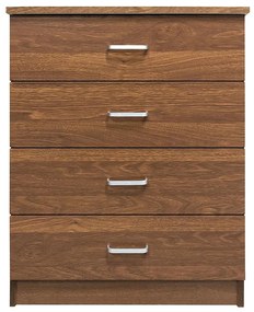 Συρταριέρα DRAWER Καρυδί MDF 60x40x80cm