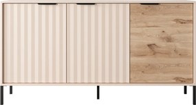 Lh-homefurniture Μπουφές Rave Μπεζ+φυσικό Viking 153x82x40cm L_RV_21_3d_b