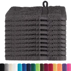 vidaXL Πετσέτες 10 pcs Ανθρακί 15 x 21 cm Βαμβάκι