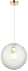 Φωτιστικό Οροφής Diana 4294300 Φ30x150cm 1xE27 40W Clear-Gold Viokef