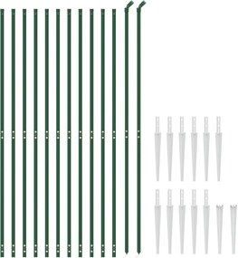 vidaXL Συρματόπλεγμα Περίφραξης Πράσινο 1,6 x 25 μ. με Καρφωτές Βάσεις