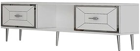 Έπιπλο Τηλεόρασης Arno 475OLV3066 150x29,6x40,6cm White-Silver
