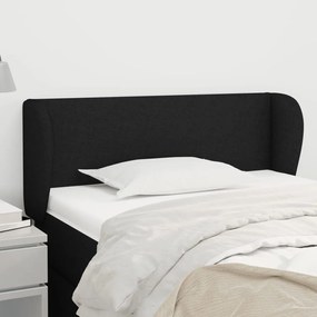 Κεφαλάρι με Πτερύγια Μαύρο 93x23x78/88 εκ. Υφασμάτινο 3116848