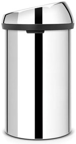 Κάδος Brabantia Touch Bin 647254, 60 l, ομαλό και αθόρυβο άνοιγμα, Inox