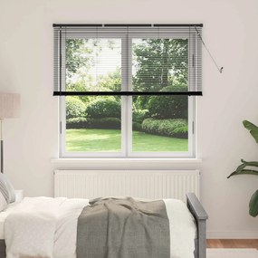 vidaXL Βενετσιάνικη Σκίαση Μαύρο 150 x 140 εκ. 25 mm PVC