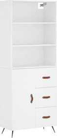 vidaXL Ντουλάπι Λευκό 69,5x34x180 εκ. από Επεξεργασμένο Ξύλο