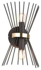 Απλίκα Φωτιστικό Τοίχου Μαύρο Χρυσό E27 40W Rod R21532080 Trio Lighting-R21532080-Μαύρο-Χρυσό R21532080