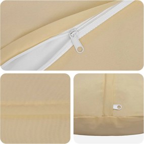 vidaXL Κάλυμμα Μαξιλαριού 2 pcs HEERLEN Μπεζ Ø 60 cm Πολυεστέρας