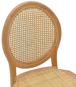 ΚΑΡΕΚΛΑ CAMIL PAKOWORLD ΦΥΣΙΚΟ ΞΥΛΟ ΟΞΙΑΣ-ΦΥΣΙΚΟ RATTAN 45X50X94ΕΚ